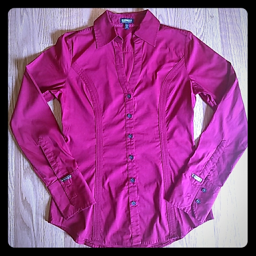 Express Essential Stretch Button Down - image 1